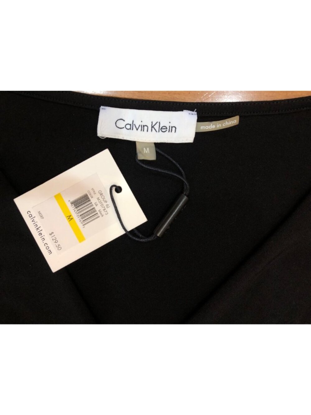 NWT Calvin Klein Sleeveless Black Maxi Dress Size M Modern Minimalist Elegance - Picture 8 of 10